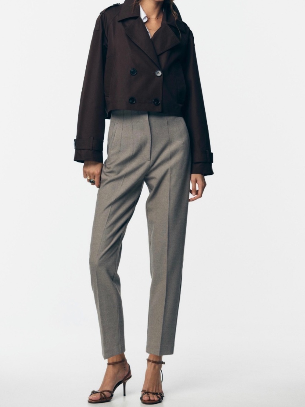 ZARA High-Waisted Tailored Seam Pants - Size Small (Excellent Condition)
